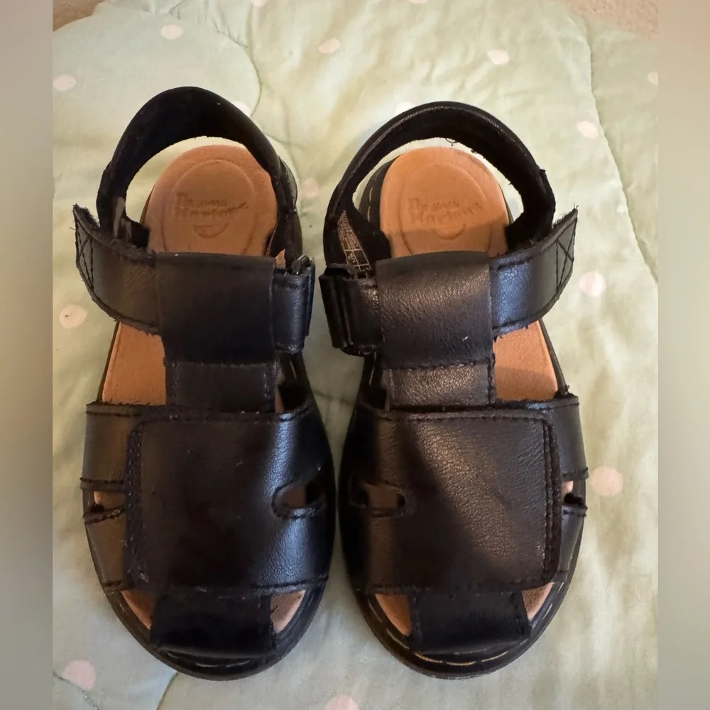 Dr. Martens Black Leather Sandals Toddler size 9